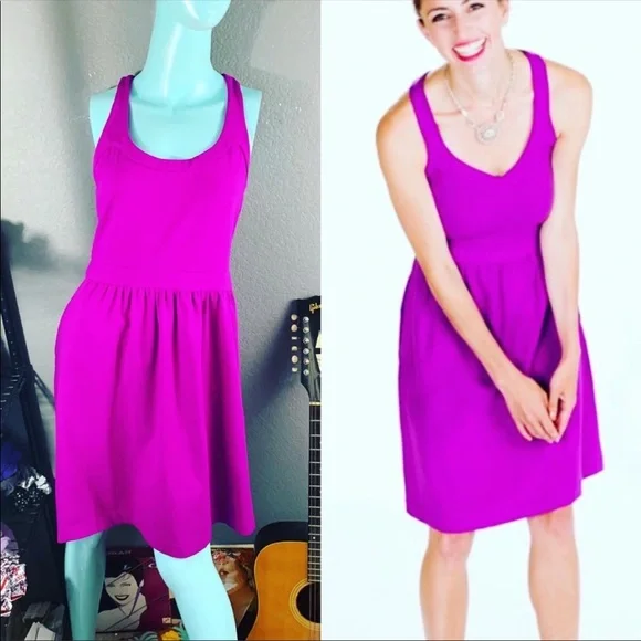 EUC Cynthia Rowley Magenta Fit & Flare Dress Size: Small (S) MSRP $138 - Picture 2 of 11